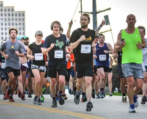 Austin Marathon participants utilized long training runs before race day.