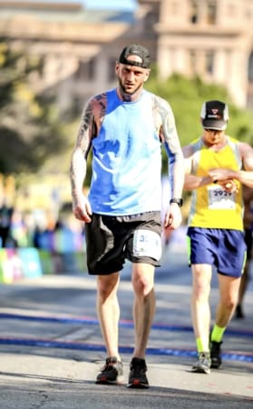 Shawn Livingston crosses the finish line of the 2019 Ascension Seton Austin Marathon. His edition of My Running Story talks about the positive impact running has had on his life.