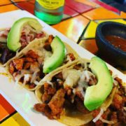 Image of taco plate with a side of salsa from El Mercado. They're one of the Austin Marathon's five recommended south Austin restaurants. Credit: El Mercado Facebook page.