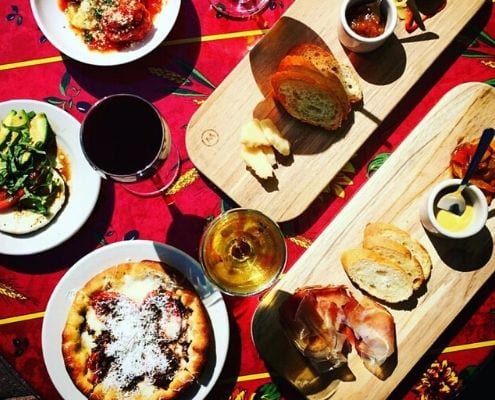 Appetizer spread at Enoteca Vespaio. They're one of the Austin Marathon's five recommended south Austin restaurants. Credit: Enoteca Facebook page.