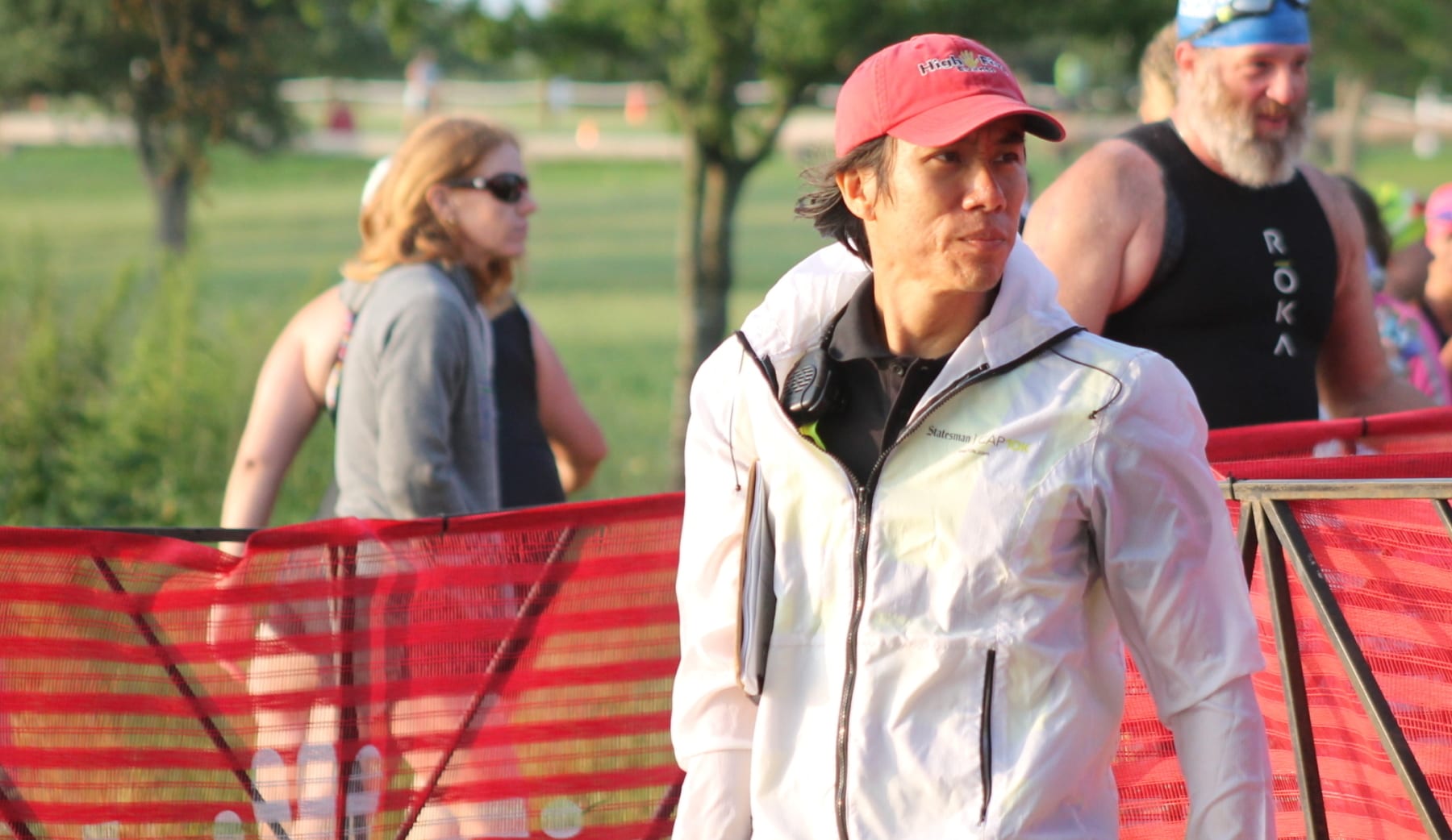 Image of John Chung at Rookie Triathlon. 