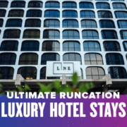 Front of The LINE Austin. Experience the ultimate runcation when you stay at one of six Austin luxury hotels. Learn more at https://youraustinmarathon.com/austin-luxury-hotels/