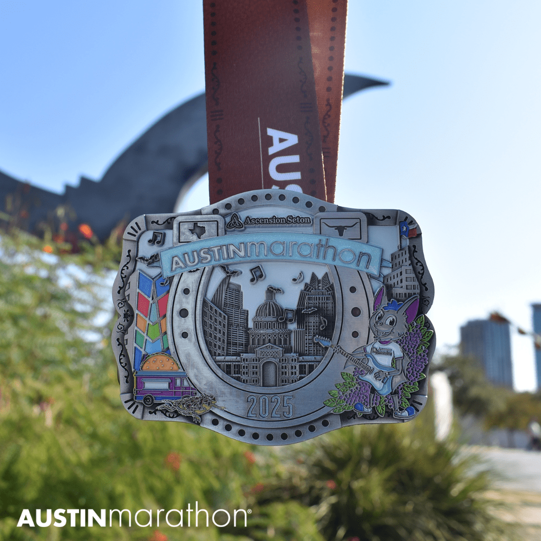 Austin Marathon - Fun & Unique Belt Buckle Finisher Medals