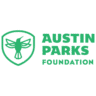Green logo for Austin Parks Foundation, featuring a stylized hummingbird inside a shield to the left, with "AUSTIN PARKS FOUNDATION" in bold green text on the right—perfect for promoting your next Run For Charity or Race for a cause event. Austin Marathon Half Marathon & 5K