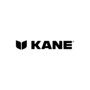 Black logo on white background featuring a stylized leaf graphic to the left of the bold, uppercase word "KANE." Perfect for those looking to become a sponsor with an eco-conscious brand identity. Austin Marathon Half Marathon & 5K