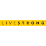 A yellow rectangular banner with the word "LIVESTRONG" in bold black capitals, where "LIVE" and "STRONG" are separated by font weights—perfect for promoting a Marathon fundraising or a Run For Charity event. Austin Marathon Half Marathon & 5K