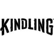 The image displays the word "KINDLING" in bold, black, uppercase letters with a distressed, brushstroke-style font on a white background—perfect to inspire those looking to become a sponsor. Austin Marathon Half Marathon & 5K